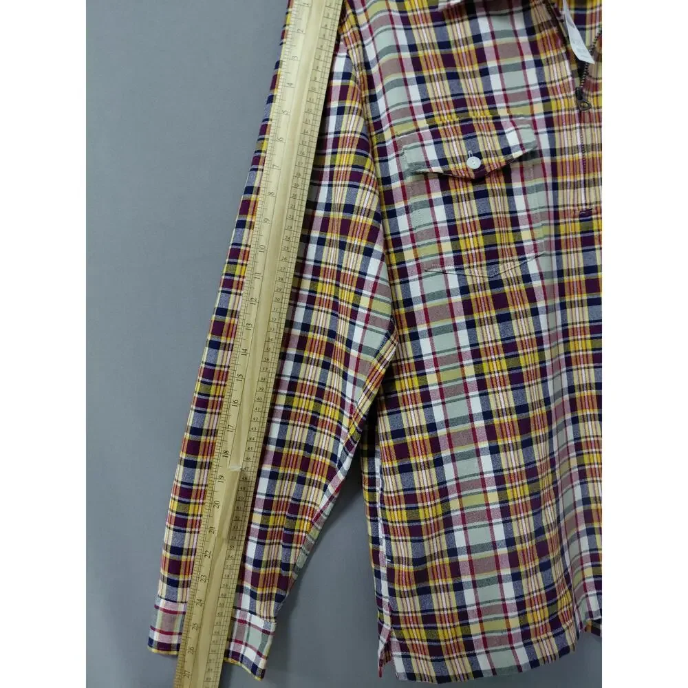 NWT J.Crew BN629 Down Multicolor Plaid Button-Down Shirt Men Size L